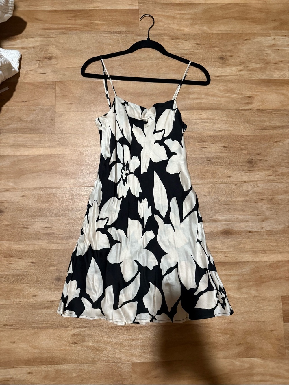 Gillia Black & White Floral Slip Dress